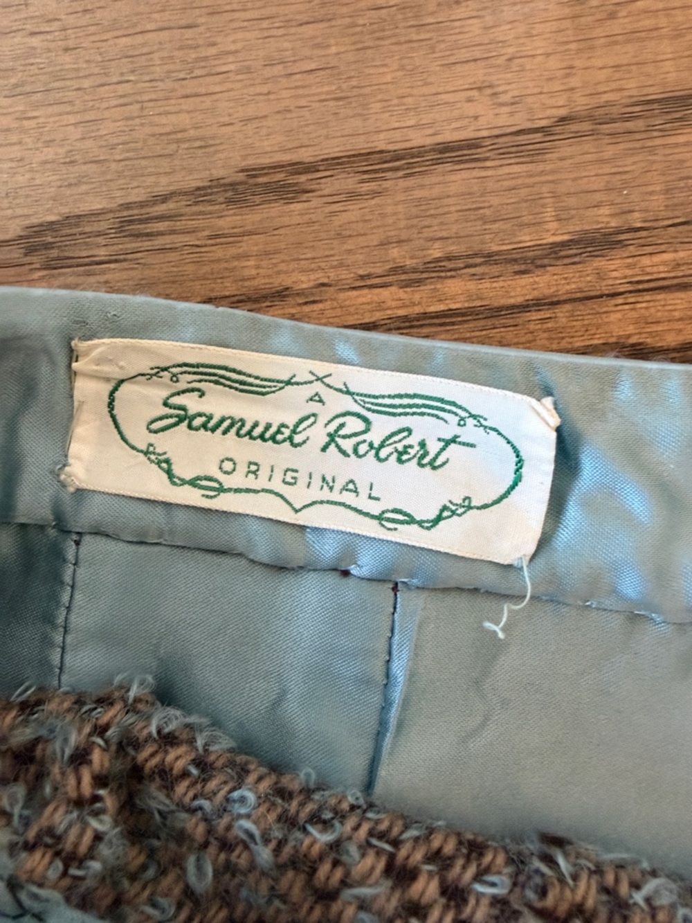 Vintage Samuel Robert Tweed Bouclé Pencil Skirt - Picture 5 of 6